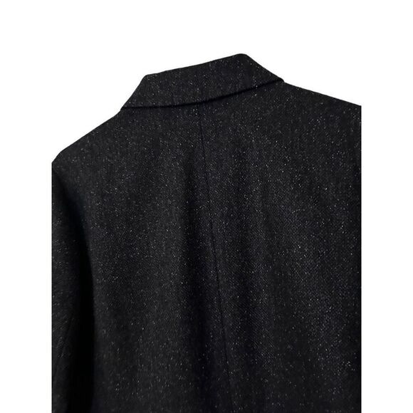 Eddie Bauer Wool Blended Full Zip-Up Collared Jacket Black Size M Classic Speckl - Picture 6 of 10